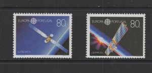 Portugal   #1859-60a  (1991 Europa Space issue and s/s single) VFMNH  CV $4.00