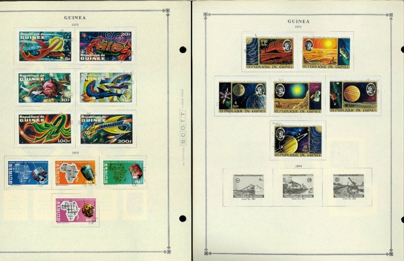 Guinea (ex-French) 1959-1982, M & CTO Hinged on Scott Int.Pages thru 1999