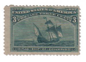 #235 USA MNG 3c Flag Ship of Columbus