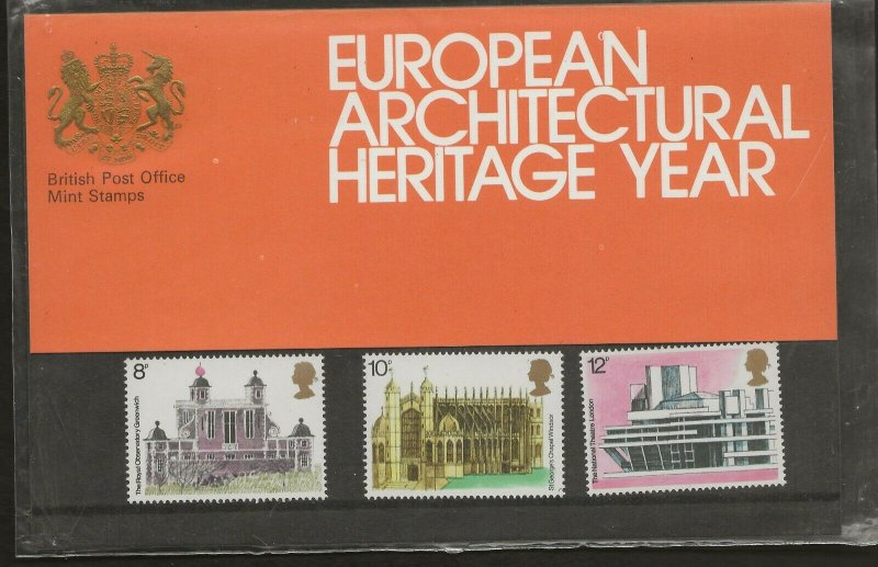 1975 EUROPEAN ARCHITECTURAL HERITAGE YEAR  PRESENTATION PACK 70