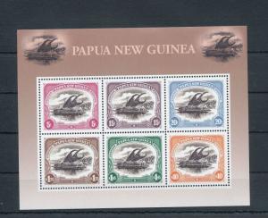 PAPUA New Guinea PNG 2002 SHIPS MNH Sheet 100 Years of Stamps(Pap148)