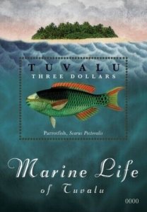 Tuvalu 2011 - Marine Life, Fish - Souvenir Stamp Sheet - Scott #1193 - MNH