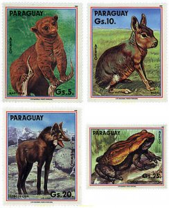 233084 MNH PARAGUAY 1990 FAUNA SUDAMERICANA