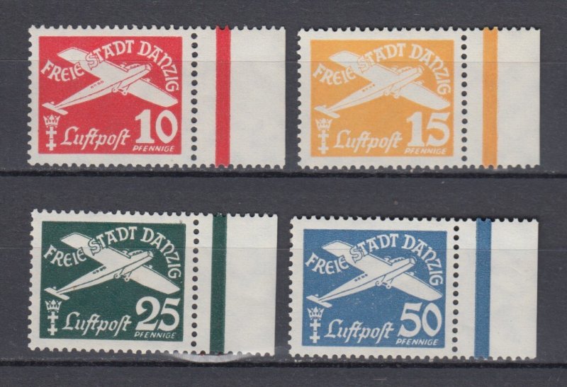 1938 Danzig German Occupation   Full Set with Borders Michel 298/301 MNH Luxe