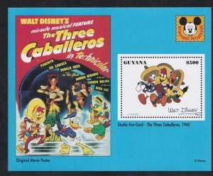 Guyana # 2780, Disney - The Three Caballeros, Souvenir Sheet, Mint NH, 1/2 Cat.