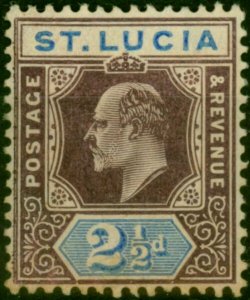 St Lucia 1904 2 1/2d Dull Purple & Ultramarine SG68 Fine VLMM