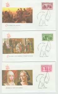 FDC Set 16 First Day Covers # 2624 a-d - 2629 a Voyages of Columbus Fleetwood