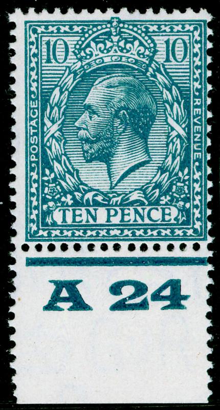 SG428 SPEC N44(1), 10d turquoise-blue, VLH MINT. Cat £75. CONTROL A24.