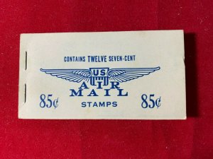 US #BKC6 or C7 Air Mail Blue - 7c Booklet of 12 Stamps MNH - 1958