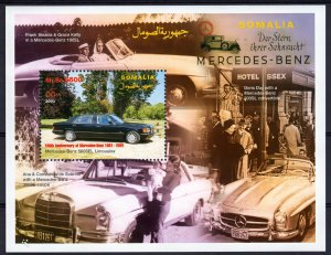 Somalia 2001 Mercedes-Benz/Sinatra/Grace Kelly/Doris Day SS (1) MNH