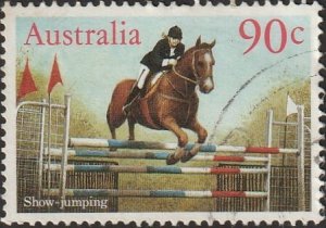 Australia #986 1986 90c Show-jumping, Horses USED-VF-NH. 