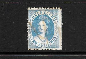 QUEENSLAND 1880  2/-    QV   FISCAL   SG 118