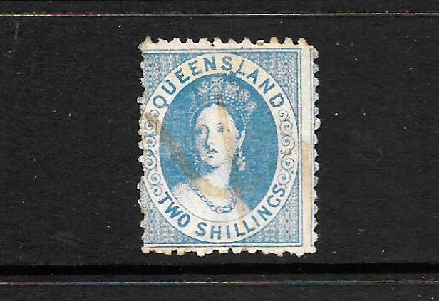 QUEENSLAND 1880  2/-    QV   FISCAL   SG 118