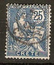 France Off Crete 9 Cer 9 Used Fine 1902 SCV $4.25