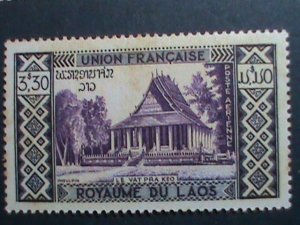 ​LAOS STAMP:1952- SC#C1-4-WOMAN WAVING & HUT  MINT STAMP SET-VERY OLD AIRMAIL