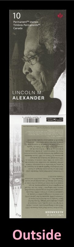 Canada 3086a Black History Month Lincoln Alexander P booklet 10 MNH 2018