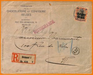 99058 - BELGIUM German Occupation - POSTAL HISTORY - REGISTERED LETTER-