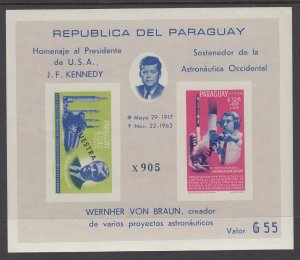 Paraguay 841a Space Imperf Souvenir Sheet Specimen MNH VF