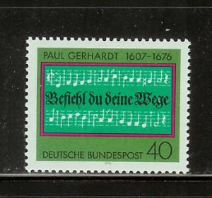 Germany 1215 Set MNH Hymn by Paul Gerhardt (C)