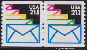 BOBPLATES #2150 Sealed Envelope Coil Pair F-VF MNH SCV=$.8