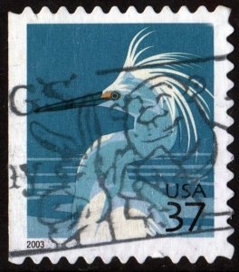 SC#3830 37¢ Snowy Egret Booklet Single (2004) Used