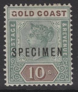 GOLD COAST SG34s 1900 10/ GREEN & BROWN SPECIMEN MTD MINT