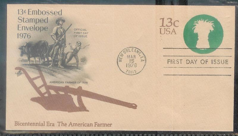 U573 American Farmer Postal Stationary Unaddressed ArtCraft FDC