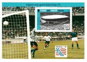 Turks and Caicos 1994 - World Cup Football - Souvenir Stamp Sheet Scott 1073 MNH