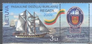 Lithuania Sc 898 2009 Tall Ships Regatta stamp mint NH