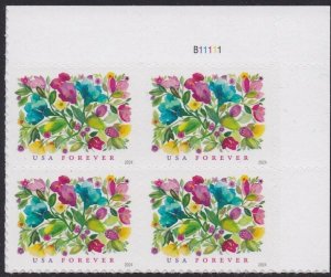 5849 Celebration Blooms Plate Block MNH