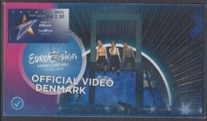 ISRAEL EUROVISION 2019 #19017.11 DENMARK's CONTESTANT - COMMEMORATIVE FD COVER