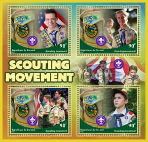 Stamps. Scouts 2022 year 1+1 sheets perforated Burundi NEW