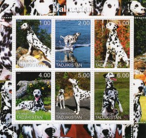 Tajikistan 2000 -   DOGS DALMATIAN - Sheetlet (6)  MNH