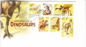 Australia 2013 FDC Scott #3986-#3991 Set of 6 60c Australia's Age of Dinosaurs