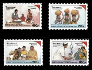 Tanzania 2000 - World Vision, Hope to Children - Set of 4v - Scott 2087-90 - MNH