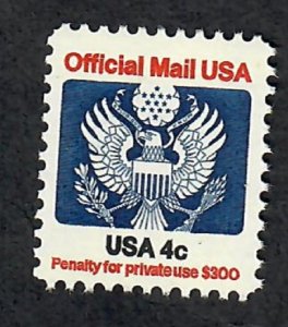 O128 4c Official Mail MNH Single