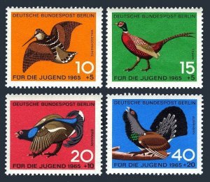 Germany-Berlin 9NB29-B32, MNH. Mi 250-253. Birds 1965. Woodcock, Pheasant,Grouse