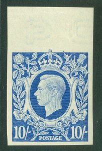 Great Britain 1939-48. 10/- ultramarine imprimatur from the British museum...