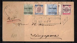 Malaya Negri Sembilan #15 #17 #18 #19 (4x 4cent Values) Used On Rare Registered