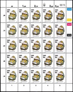 SWA - 1989 Minerals 18c Corrected Formula Sheet MNH** SG 524a