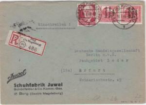 Russian Occupied Germany 1949 Berg to Brfurt  stamps cover R20770