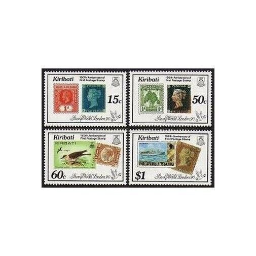 Kiribati 536-539, MNH. Michel 540-543. Penny Black-150, 1990. Tree, Bird, Ship.