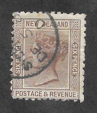 NEW ZEALAND #65 Used 6p Queen Victoria Stamp 2019 CV $8.50