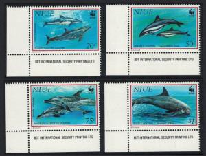 Niue WWF Pacific Dolphins 4v SW corners SG#763-766 MI#822-825 SC#651-654