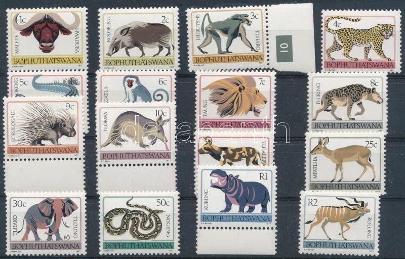 South-Africa--Bophuthatswana stamp Animals set MNH 1977 Mi 1-17 Ax WS240201