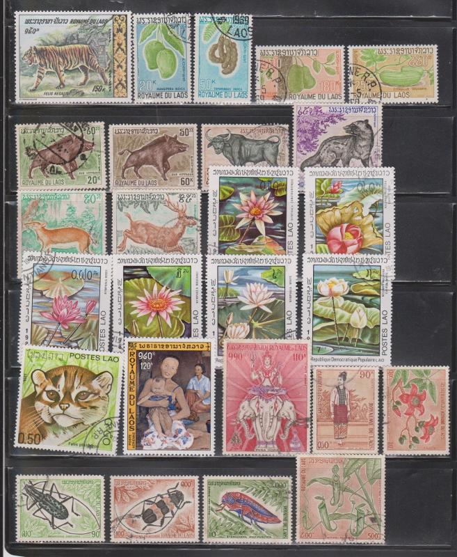 LAOS - Collection Of Mint Hinged And Used Stamps - Good Value - CV $51.00