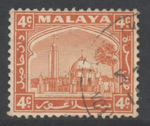 Malaya Selangor Scott 47 - SG72, 1935 Mosque 4c used