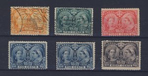 6x Canada Victoria Jubilee Stamps; #51-52-53-54x2-56 2x w Thins GV = $145.00