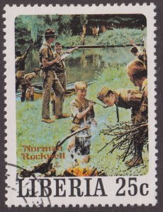 Liberia 856j Norman Rockwell Scouting 1979