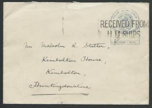 GB WW2 On Active service cover, From HM Ships, censor......................88751